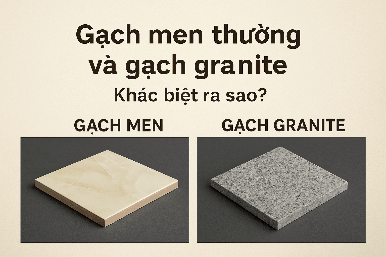 Gạch men thường và gạch granite