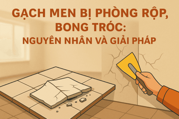 Gạch men bị phồng rộp, bong tróc