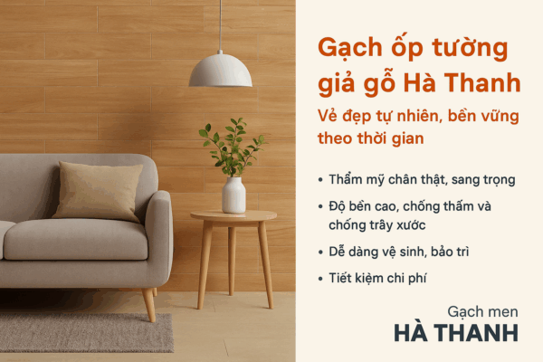 Gạch ốp tường giả gỗ